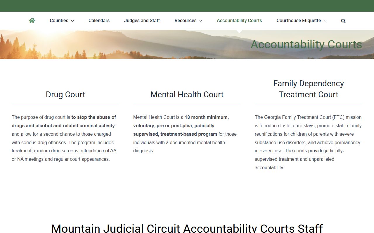 Rabun County Superior Court and Mountain Judicial Circuit records