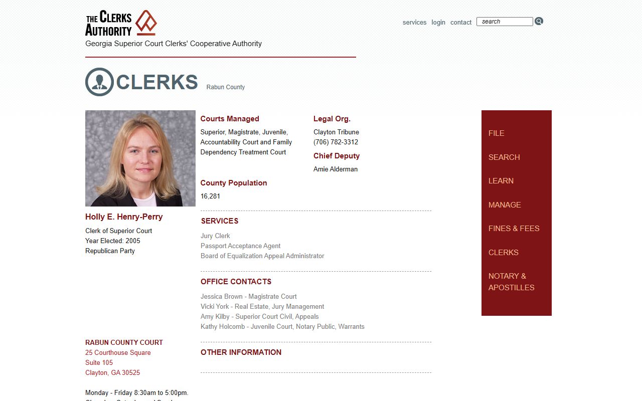Rabun County court records GSCCCA Rabun clerk listing
