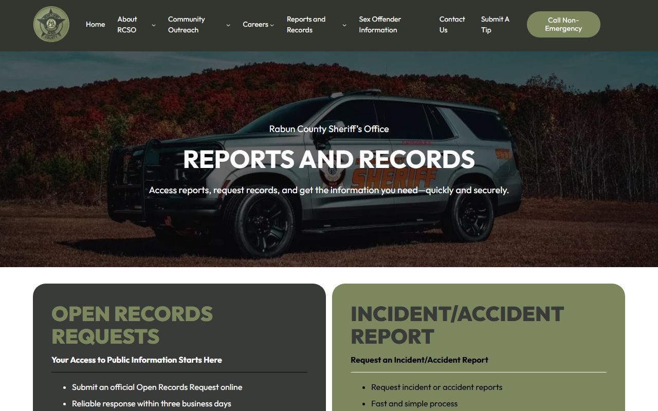 Rabun County warrant records sheriff reports and records access