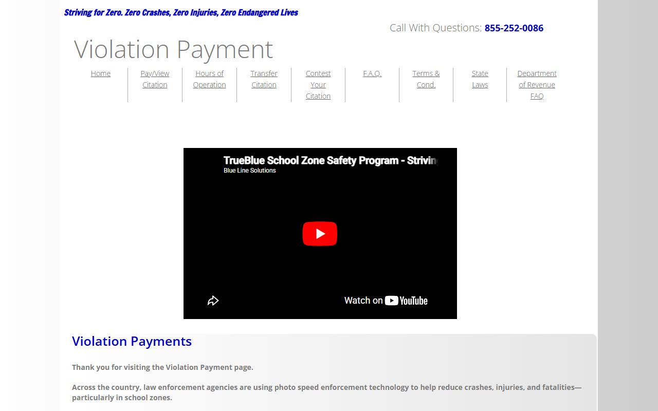Rabun County traffic court records Tallulah Falls camera citation payment